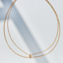 Load image into Gallery viewer, Simple Temperament Plated Gold 316L Stainless Steel Geometric Double Layer Necklace