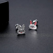 Load image into Gallery viewer, Cute Sweet Rabbit Stud Earrings with Cubic Zirconia
