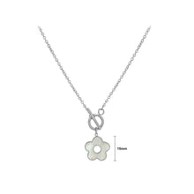 Load image into Gallery viewer, Fashion Simple 316L Stainless Steel Flower White Shell Pendant with Necklace