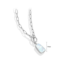 Load image into Gallery viewer, Fashion Simple 316L Stainless Steel Shell Geometric Square Pendant with Necklace