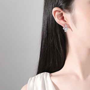 Fashion Simple Geometric Stud Earrings with Cubic Zirconia