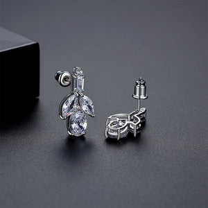 Fashion and Elegant Geometric Stud Earrings with Cubic Zirconia