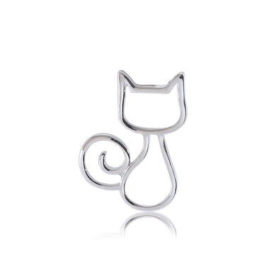 Simple and Cute Hollow Cat Brooch