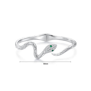 Fashion Personalized Snake Cuff Bracelet with Cubic Zirconia