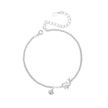 Load image into Gallery viewer, 925 Sterling Silver Simple and Cute Whale Imitation Pearl Shell Bracelet