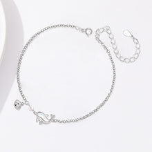 Load image into Gallery viewer, 925 Sterling Silver Simple and Cute Whale Imitation Pearl Shell Bracelet