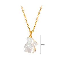 Load image into Gallery viewer, Fashion Simple Plated Gold 316L Stainless Steel Rabbit Pendant with Necklace