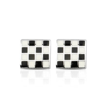 Load image into Gallery viewer, Simple and Fashion Checkerboard Pattern Geometric Square Cufflinks