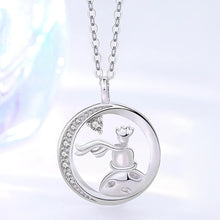 Load image into Gallery viewer, 925 Sterling Silver Fashion and Creative Little Prince Pendant with Cubic Zirconia and Necklace
