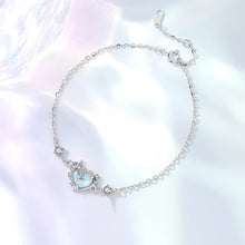 Load image into Gallery viewer, 925 Sterling Silver Fashion Romantic Heart Shape Moonstone Bracelet with Cubic Zirconia