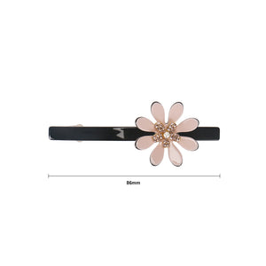 Fashion and Elegant Flower Imitation Pearl Hair Clip with Cubic Zirconia