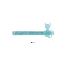 Load image into Gallery viewer, Simple and Cute Blue Cat Geometric Hair Slides
