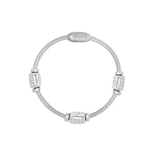 Load image into Gallery viewer, Fashion and Personalized 316L Stainless Steel Geometric Bangle with Cubic Zirconia