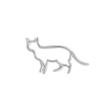Load image into Gallery viewer, Simple and Cute Hollow Silver Cat Brooch