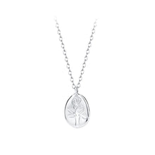 Load image into Gallery viewer, 925 Sterling Silver Simple and Fashion Tulip Pattern Water Drop-shaped Pendant with Necklace