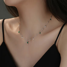 Load image into Gallery viewer, 925 Sterling Silver Fashion Simple Geometric Water Drop Shape Necklace with Cubic Zirconia