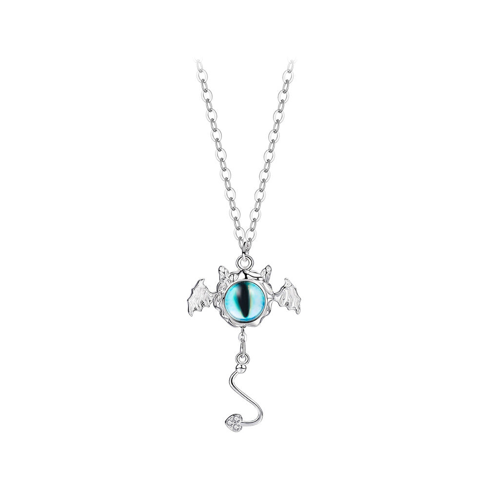 925 Sterling Silver Fashion Personalized Devil Wings Pendant with Necklace