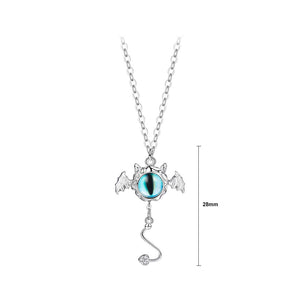 925 Sterling Silver Fashion Personalized Devil Wings Pendant with Necklace