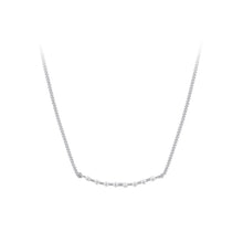 Load image into Gallery viewer, 925 Sterling Silver Simple Fashion Smile Geometric Necklace with Cubic Zirconia