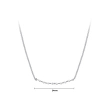 Load image into Gallery viewer, 925 Sterling Silver Simple Fashion Smile Geometric Necklace with Cubic Zirconia