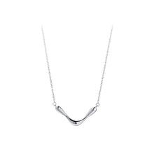Load image into Gallery viewer, 925 Sterling Silver Simple Personalized V-shaped Geometric Pendant with Necklace