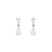 Load image into Gallery viewer, 925 Sterling Silver Fashion and Elegant Rose Imitation Pearl Stud Earrings