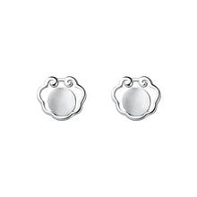 Load image into Gallery viewer, 925 Sterling Silver Fashion Vintage Lock Imitation Cats Eye Stud Earrings