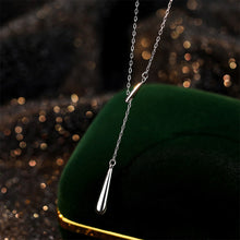 Load image into Gallery viewer, 925 Sterling Silver Simple and Fashion Water Drop-shaped Tassel Pendant with Necklace