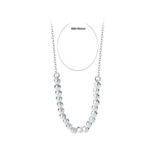 Load image into Gallery viewer, 925 Sterling Silver Simple and Fashion Geometric Beaded Necklace