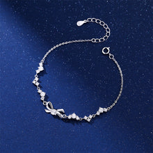 Load image into Gallery viewer, 925 Sterling Silver Fashion Simple Ribbon Bracelet with Cubic Zirconia