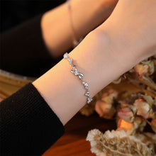 Load image into Gallery viewer, 925 Sterling Silver Fashion Simple Ribbon Bracelet with Cubic Zirconia