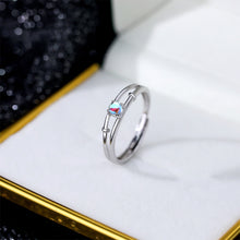 Load image into Gallery viewer, 925 Sterling Silver Fashion Creative Geometric Double Layer Moonstone Adjustable Open Ring