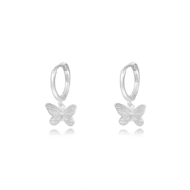 925 Sterling Silver Fashion Simple Butterfly Earrings