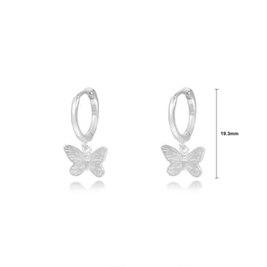 925 Sterling Silver Fashion Simple Butterfly Earrings
