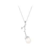 Load image into Gallery viewer, 925 Sterling Silver Simple Temperament Lotus Freshwater Pearl Pendant with Necklace