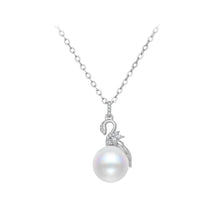 Load image into Gallery viewer, 925 Sterling Silver Fashion Temperament Swan Imitation Pearl Pendant with Cubic Zirconia and Necklace