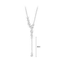 Load image into Gallery viewer, 925 Sterling Silver Fashion Simple Star Tassel Pendant with Cubic Zirconia and Necklace