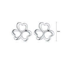 Load image into Gallery viewer, 925 Sterling Silver Simple and Fashion Hollow Three-leafed Clover Stud Earrings