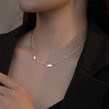 Load image into Gallery viewer, 925 Sterling Silver Simple and Fashion Lucky Geometric Square Pendant with Necklace