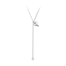 Load image into Gallery viewer, 925 Sterling Silver Simple Personalized Heart-shaped Tassel Pendant with Necklace