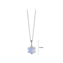 Load image into Gallery viewer, 925 Sterling Silver Fashion Simple Geometric Moonstone Pendant with Necklace