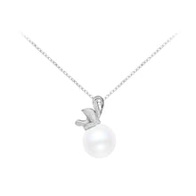 Load image into Gallery viewer, 925 Sterling Silver Fashion Simple Lucky Bag Imitation Pearl Pendant with Cubic Zirconia and Necklace
