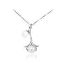 Load image into Gallery viewer, 925 Sterling Silver Fashion Temperament Flower Freshwater Pearl Pendant with Necklace