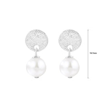 Load image into Gallery viewer, 925 Sterling Silver Simple and Elegant Irregular Pattern Geometric Freshwater Pearl Earrings