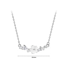 Load image into Gallery viewer, 925 Sterling Silver Fashion Sweet Flower Butterfly Pendant with Cubic Zirconia and Necklace