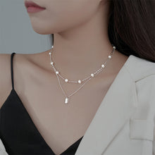 Load image into Gallery viewer, 925 Sterling Silver Fashion Simple Geometric Square Pendant with Necklace