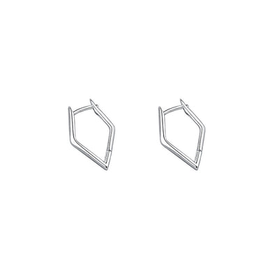 925 Sterling Silver Simple Personalized Geometric Diamond Earrings