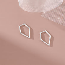 Load image into Gallery viewer, 925 Sterling Silver Simple Personalized Geometric Diamond Earrings