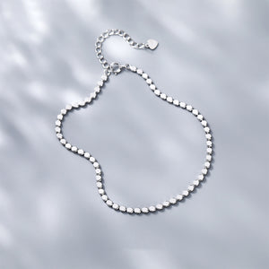 925 Sterling Silver Simple and Fashion Geometric Round Chain Anklet