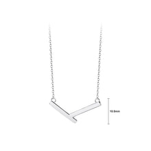 Load image into Gallery viewer, 925 Sterling Silver Simple Personalized V-shaped Geometric Pendant with Necklace